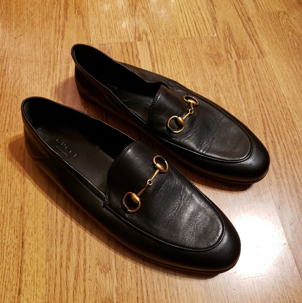 Womens Gucci Brixton Leather Loafer 8.5